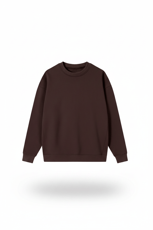 Brown custom jumper with business logo embroidery for corporate and trade teams