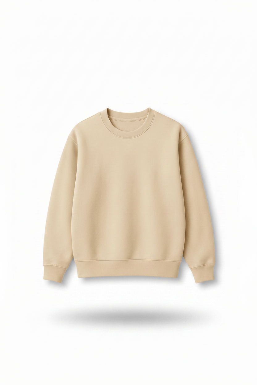 Cream custom branded jumper for company uniforms and team apparel