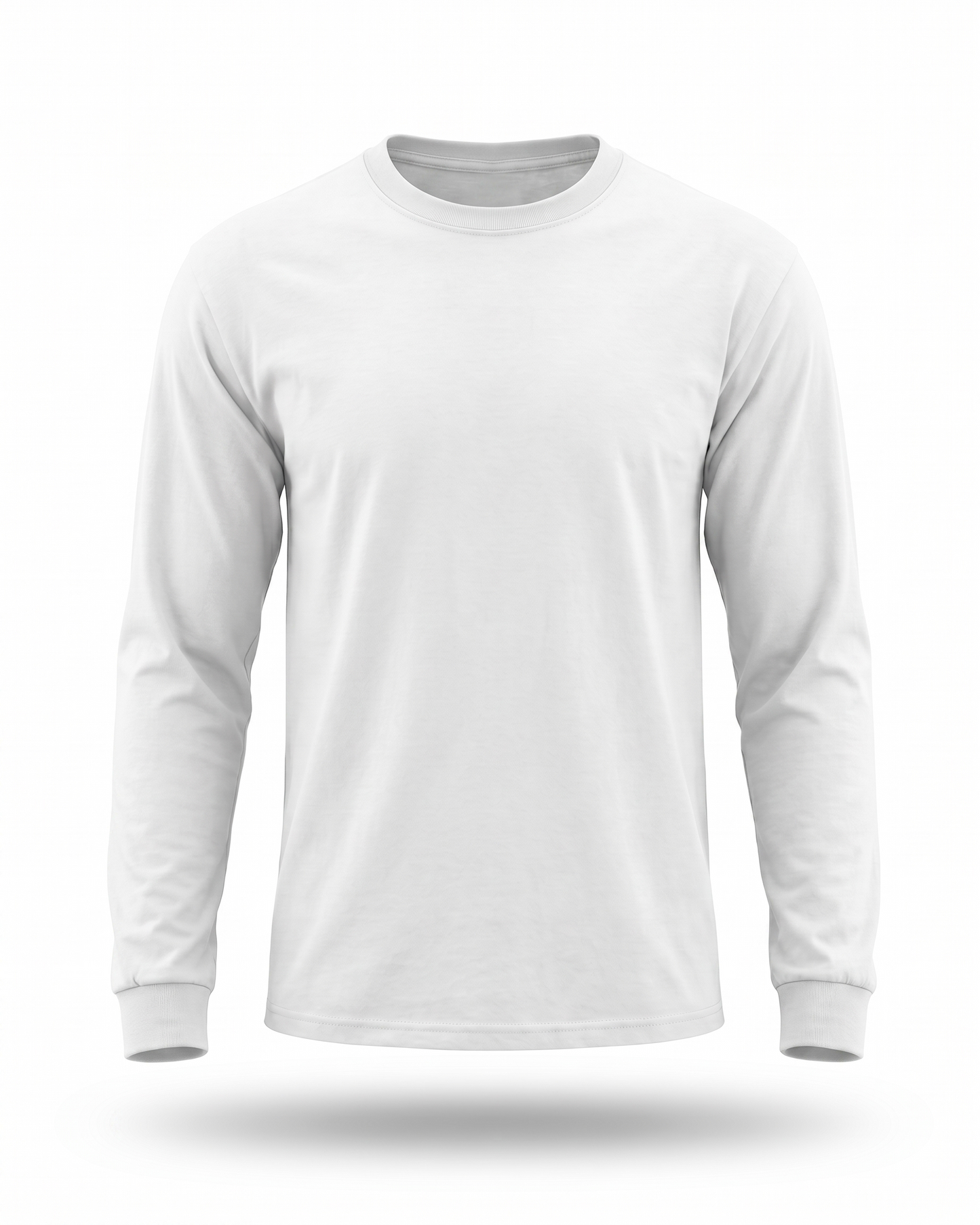 Custom long sleeve tee with logo print for corporate and trade team uniforms