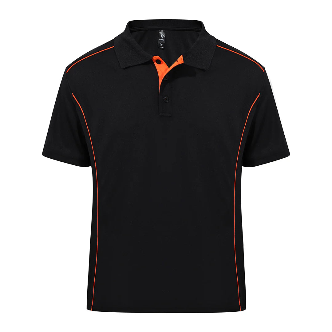 Iron Clad polo in orange for heavy-duty branded workwear uniforms