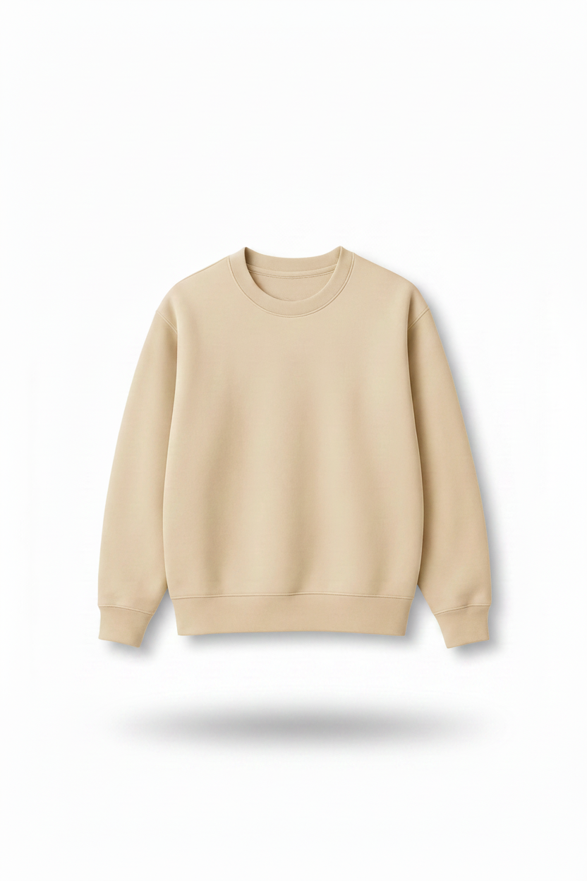 Cream custom branded jumper for company uniforms and team apparel
