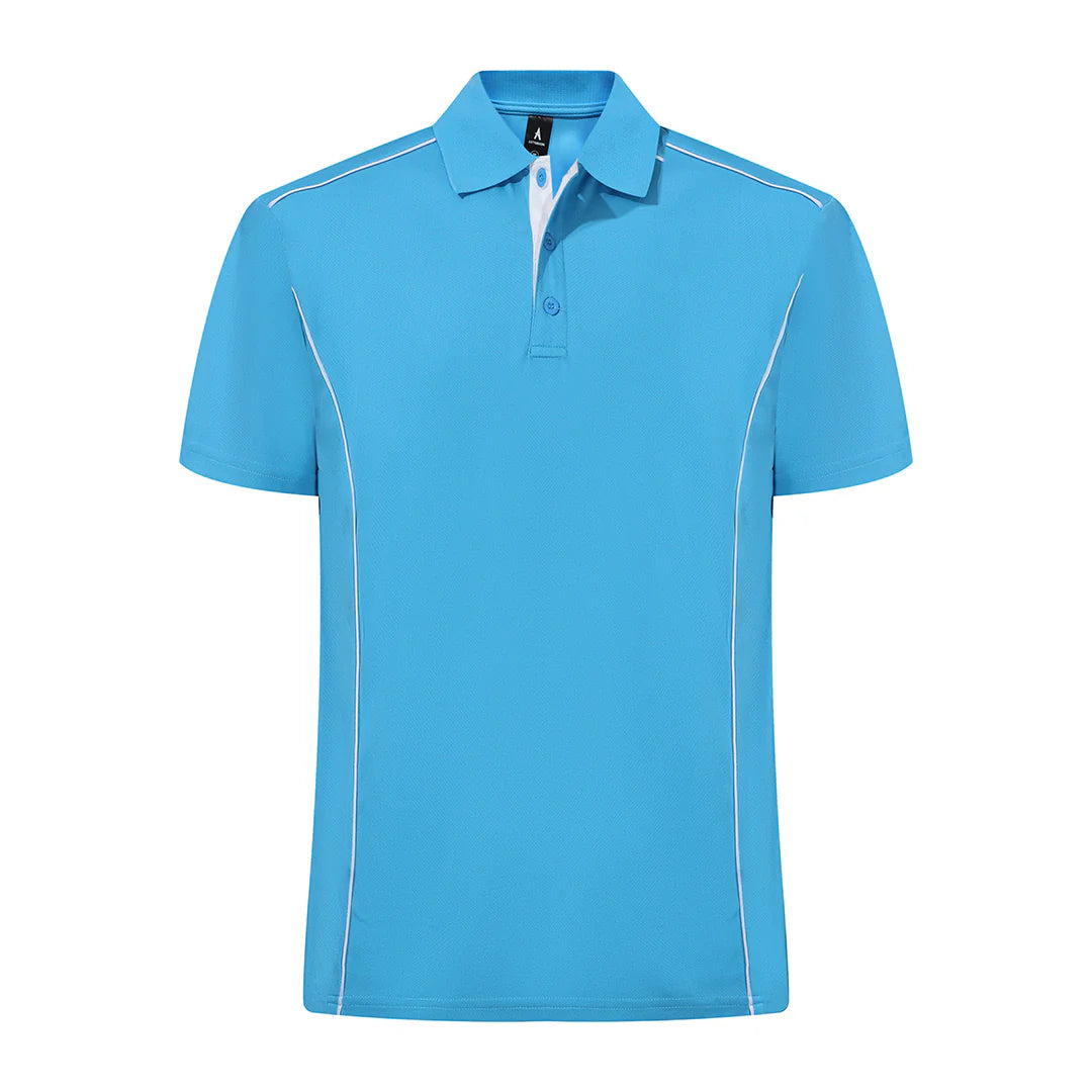 Iron Clad polo in blue with custom logo for corporate workwear